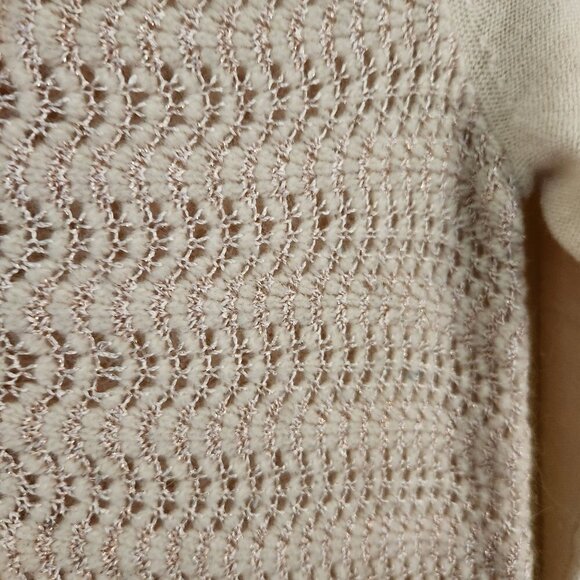 Free People Willow Caroline Bohemian Wool Angora Carjacking Sweater Size XS - Picture 4 of 6